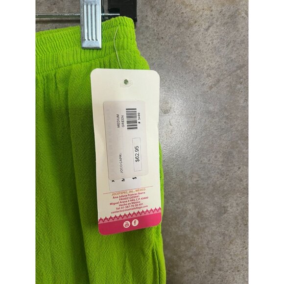 Manta Del Lago Gauze Wide Leg Capri Pants Women Sz M Pull On NWT Lot of 2 Beach - Picture 4 of 11